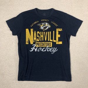 Nashville Predators Vintage Navy Gold Tee